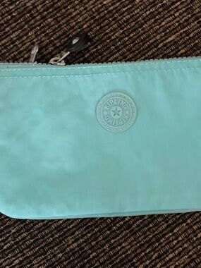 Kipling nwt Tiffany, blue color  Nylon Zip Cosmetic Pouch